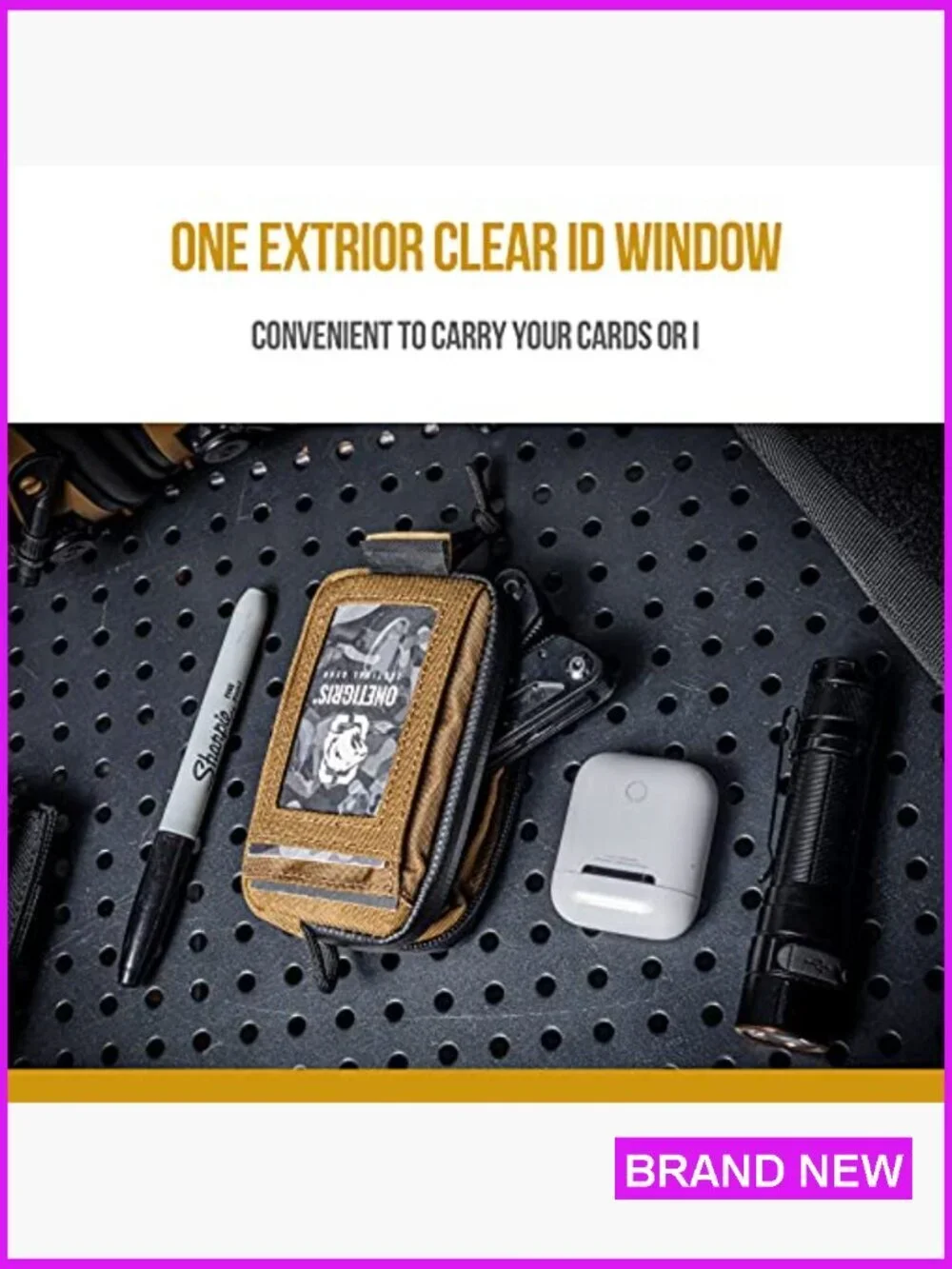 Tactical Zipper Wallet Minimalist Nylon Coin Purse Card Holder Secure Compact